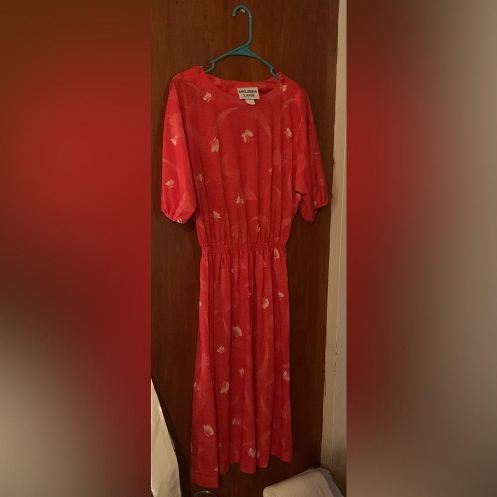 Melissa Lane 70s 80s Vintage Butterfly Dress